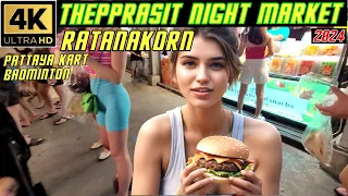 Thepprasit Night Market and Ratanakorn Market February 2024 Pattaya Thailand