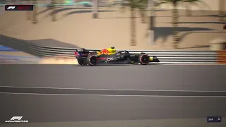F1 Manager 22 - Bahrain - Verstappen crashes into Perez in FP3!