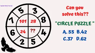 7 5 101|| 6 2 24 || 3 8 28|| 5 4 ? || Can you solve this Circle Puzzle? Missing Number Reasoning !!