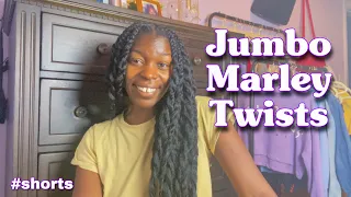 Marley twist tutorial on natural hair! | Easy protective style #shorts