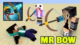 Monster School : GIRL VS BOY CHALLENGE [MR BOW PART 2] -  Minecraft Animation