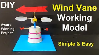 wind vane working model for science exhibition - diy - simple and easy steps | DIY pandit