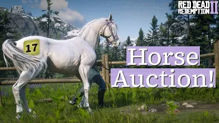 HORSE AUCTION AND BARN MORNING ROUTINE - Red Dead Redemption 2 Realistic Roleplay | Pinehaven