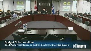 Budget Subcommittee at City Hall - January 22, 2024 - 1:30 p.m.