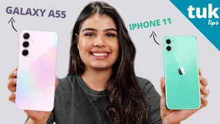 Galaxy A55 vs iPhone 11 Qual é o melhor para comprar em 2024?