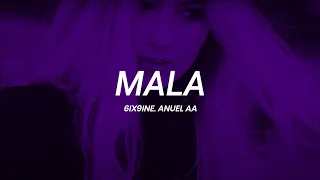 6IX9INE, Anuel AA - MALA || LETRA