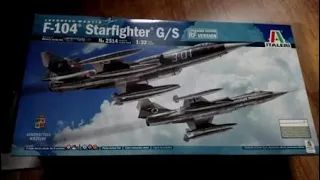 Italeri 1/32 F104 Starfighter. Upgraded version.