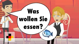 Learn German | Ordering in a restaurant | Simple dialog in German with subtitles - German A2