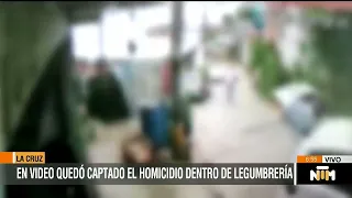 En video quedó captado el homicidio dentro de legumbrería, en Manrique - Telemedellín