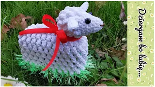 Szydełkowy baranek -  Owieczka na szydełku, Easter lamb crochet.