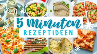 10 schnelle 5-Minuten Rezepte für den Feierabend | Rezepte schnell und einfach vorbereitet in 5 Min!