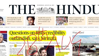 The Hindu Newspaper Analysis 28th August 2019| Daily Current Affairs