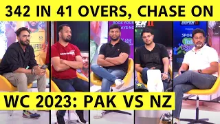 🔴NZ VS PAK:   REVISED TARGET OF 342 RUNS IN FRONT OF PAKISTAN TO STAY ALIVE IN WORLD CUP 2023