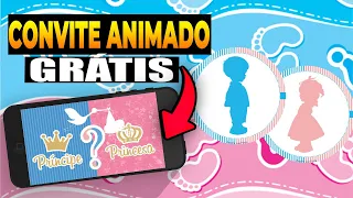 CONVITE ANIMADO CHÁ REVELAÇÃO GRÁTIS - EDITÁVEL PARA PROSHOW PRODUCER