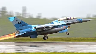 F-16 Fighting Falcon and F-35A Lightning II at Eielson Air Force Base, United States Air Force