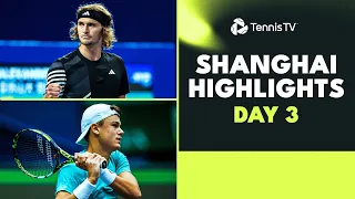 Zverev Faces Safiullin; Rune and Ruud Make Shanghai Debuts | Shanghai 2023 Highlights Day 3