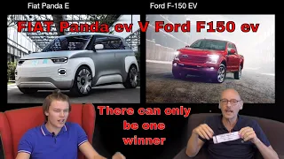 The Fiat Panda ev and Ford F-150 ev Go head to head, have we a blood bath on our hands?