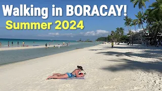 Summer Tour in BORACAY, PHILIPPINES | 2024 Morning Walk Around Boracay Island | Beach & Town