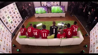 Manchester United footballer playing fifa game vs Pogba,de gea, martial,lingard,