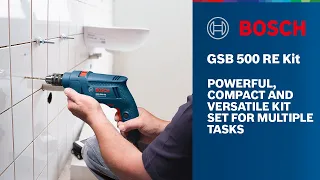 Bosch GSB 500 RE Corded-Electric Professional Impact Drill + Bosch Accessories Tool Kit, 500W