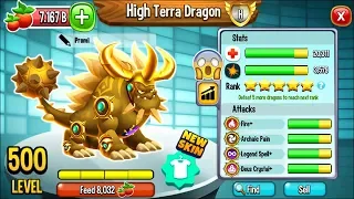 Dragon City - High Terra Dragon LEVEL 500 MAX [Congratulation from Deus] 😱