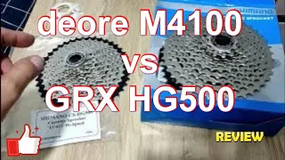 Shimano deore cogs cs-m4100 vs shimano GRX HG-500 cog, weight check, magnet test, size in inches