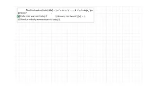 [3.208/s.106/ZR2OE] Naszkicuj wykres funkcji f(x). Czy funkcja f jest parzysta? a) Podaj zbiór