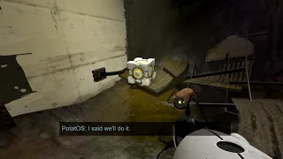 Portal 2 cut scene recreation - Cube Johnson