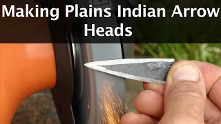 Making Plains Indian Metal Trade Arrowheads, Iron Trade Points (HD)