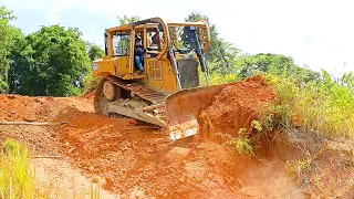 Caterpillar Bulldozer D6R XL Works Widen Mountain Plantation Road