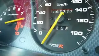 Honda Civic EK9 Acceleration & ~250kph Top Speed