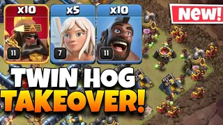 Queen Charge TWIN HOGS is UNSTOPPABLE | Best  QC Attack Strategy at Th14 | Clash of Clans