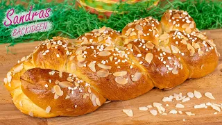 Delicious yeast plait - easy to prepare | Easter braid without raisins | Easter bread recipe