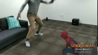 Spider-Man Hologram Vs. Human