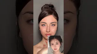 GRWM | Douyin makeup tutorial 🍓 #douyinmakeup #eyemakeup #chinesemakeup #shimmer