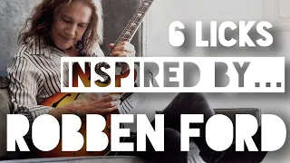 6 Licks Inspired by... ROBBEN FORD - (4K Video) - WITH TABS!!!