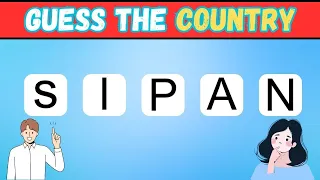 🚩Can You Guess the Country by its Scrambled Name? 🌍 | Test your Brain 🧠 | Ultimate Quiz Challenge 🏆