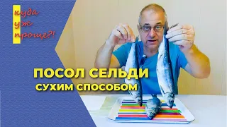 Как засолить селедку, посол сельди сухим способом, солим сельдь в домашних условиях