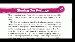 NCERT STD 3 EVS LOOKING AROUND CHAPTER 13 SHARING OUR FEELINGS