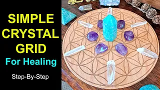 SIMPLE CRYSTAL GRID TUTORIAL:💎 How To Make a Healing Crystal Grid For Beginners