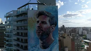 Argentina Campeón, Festejo en el Monumento Nacional a la Bandera, Rosario, Gracias Lionel Messi