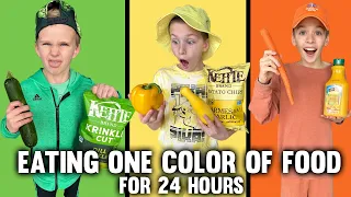 Eating ONLY 1 Color of Food for 24 Hours!
