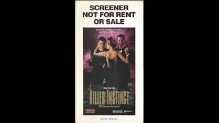 Opening to Killer Instinct (1992) - 1993 Screener VHS