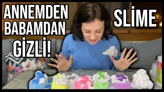 ANNE VE BABAMDAN GİZLİ SLİME CHALLENGE! **YENİ SLİME SETİ INSTAGRAM SLIME** Dobişko Tv