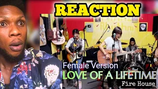 LOVE OF A LIFETIME_Fire House FEMALE VERSION ​⁠ Family Band COVER | REACTION