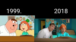 Family Guy Intro 1999 vs 2018 Live Action Side by Side Comparison