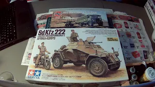 Unboxing and Review of the Tamiya 1/35 scale Sd.Kfz.222 Armored Car (Pt. 1) and some New Arrivals.