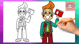 How To Draw Mr. Delight from Poppy Playtime Chapter 3 | Fanmade | Easy Drawing Tutorial