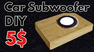 DIY car under seat subwoofer  speaker box design  and sound test