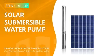 1HP DC brushless solar submersible water pump deep well solar pump for irrigation | SAMKING